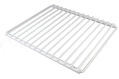 First4Spares Estante ajustable revestido de plástico con tornillo para fijar los brazos extensibles, para todas las marcas y modelos del refrigerador/frigorífico o congelador, color blanco