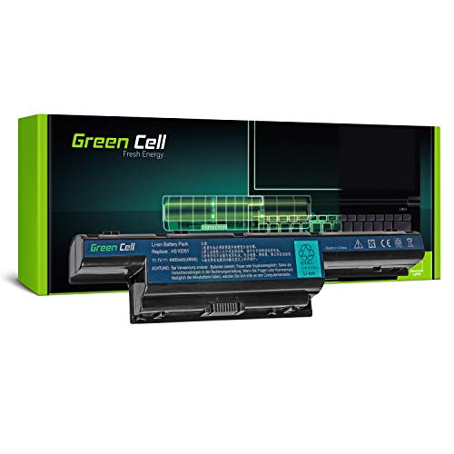 Green Cell® Standard Serie AS10D31 AS10D3E AS10D41 AS10D51 AS10D61 AS10D71 AS10D73 AS10D75 AS10D81 Batería para Acer/eMachines/Packard Bell Ordenador (6 Celdas 4400mAh 11.1V Negro)