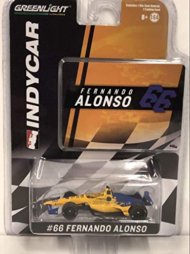 Greenlight Modelo Coche McLAREN 66 Fernando Alonso 8cm Indianapolis Indy 500 Scala 1/64 Original