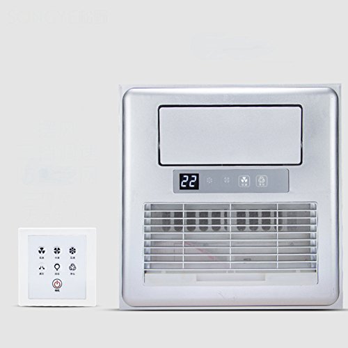 GX&XD Embedded Aire Acondicionado portátil para Cocina Baño,Techo Integrado Ventilador eléctrico con la luz Climatizador portátil con Control Remoto-D 12x12inch