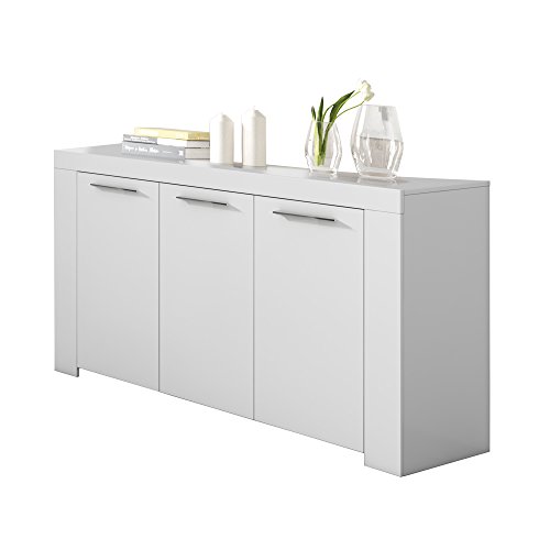 Habitdesign 006620A - Aparador Buffet Moderno, Armario Auxiliar Comedor, Color Blanco Artik, Medidas: 144 cm (Ancho) x 80 cm (Alto) x 42 cm (Fondo) Habitdesign 006620A - Aparador Buffet Moderno, Armario Auxiliar Comedor, Color Blanco Artik, Medidas: 144 cm (Ancho) x 80 cm (Alto) x 42 cm (Fondo)