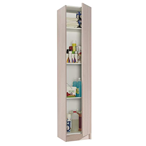 Habitdesign 007141R - Mueble Armario Multiusos 1 Puerta, Color Roble, Medidas: 37 cm (Largo) x 182 cm (Alto) x 37 cm (Fondo) Habitdesign 007141R - Mueble Armario Multiusos 1 Puerta, Color Roble, Medidas: 37 cm (Largo) x 182 cm (Alto) x 37 cm (Fondo)