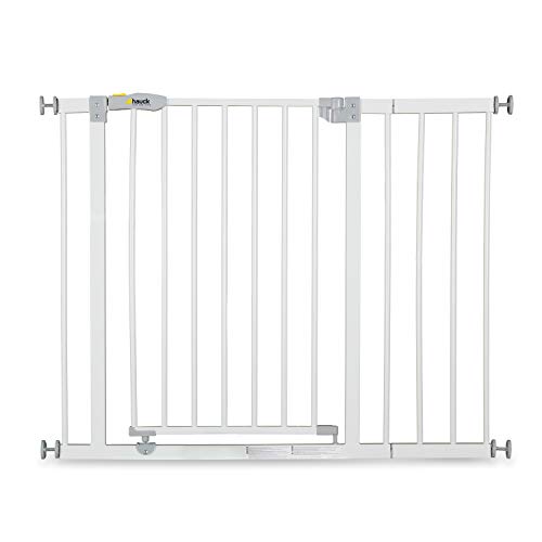 Hauck Open N Stop Puerta de Seguridad con Extensión de 21 cm, 96-101 cm, Sin Agujeros en la Pared, Combinable con Y-Spindel Para Barandillas, Blanco Hauck Open N Stop Puerta de Seguridad con Extensión de 21 cm, 96-101 cm, Sin Agujeros en la Pared, Combinable con Y-Spindel Para Barandillas, Blanco
