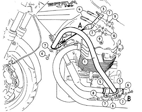 Hepco & Becker - Protector de Motor Cromado para Moto Guzzi Breva V 750 ie