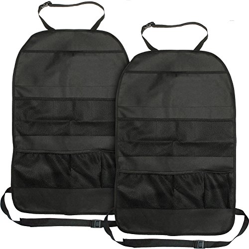 igadgitz U6849 Universal Organizador Asiento Coche Kick Mats Organizador Coche Niños Protector de Asiento para Niños, Bebés - Negro, 2 Piezas igadgitz U6849 Universal Organizador Asiento Coche Kick Mats Organizador Coche Niños Protector de Asiento para Niños, Bebés - Negro, 2 Piezas