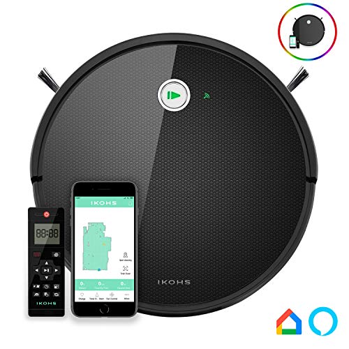 IKOHS NETBOT S15 - Robot Aspirador y Fregasuelos 4 en 1, mapeo navegación Inteligente y App, Barre, aspira, friega y Pasa la mopa, Especial Mascotas, para Suelos Duros y Alfombras (Negro-Turquesa) IKOHS NETBOT S15 - Robot Aspirador y Fregasuelos 4 en 1, mapeo navegación Inteligente y App, Barre, aspira, friega y Pasa la mopa, Especial Mascotas, para Suelos Duros y Alfombras (Negro-Turquesa)