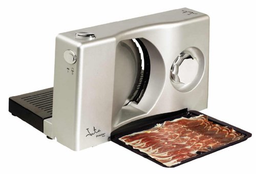 Jata CF301 Cortafiambres Compacta con Zona de Corte y Carro de Acero Inoxidable Desmontable de alta Precisión Base Plegable Bandeja Recogelonchas Jata CF301 Cortafiambres Compacta con Zona de Corte y Carro de Acero Inoxidable Desmontable de alta Precisión Base Plegable Bandeja Recogelonchas
