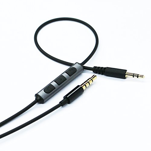 ketdirect Cable de reemplazo remoto de volumen y micrófono para B & W Bowers & Wilkins P5 P7 auricular & Apple iPhone iTouch iPad Samsung y algunos teléfono Android