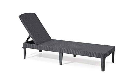 Keter Jaipur Tumbona Plegable de jardín Exterior, Grafito, 58 x 187 x 29 cm Keter Jaipur Tumbona Plegable de jardín Exterior, Grafito, 58 x 187 x 29 cm