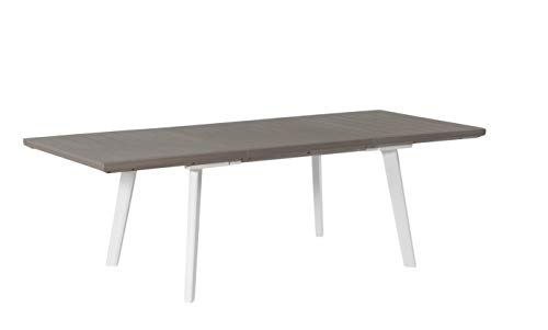 Keter - Mesa extensible de comedor exterior Harmony, Color chocolate Keter - Mesa extensible de comedor exterior Harmony, Color chocolate