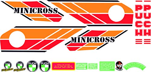 Kit de adhesivos motos clasicas Puch MINICROSS Super 3 - Juego Pegatinas Completo - Vinilo para Moto, máxima Calidad. Kit de adhesivos motos clasicas Puch MINICROSS Super 3 - Juego Pegatinas Completo - Vinilo para Moto, máxima Calidad.