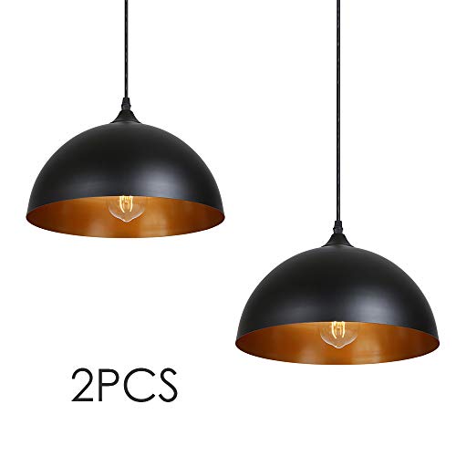 Lámpara de Techo Vintage, Tomshine 2 pack 3.94ft/1.2m Lámpara Colgante Retro de Metal,E27 Base de la Bombilla,Lámpara de Techo Industrial para Cocina Restaurante,Ø300mm Lámpara de Techo Vintage, Tomshine 2 pack 3.94ft/1.2m Lámpara Colgante Retro de Metal,E27 Base de la Bombilla,Lámpara de Techo Industrial para Cocina Restaurante,Ø300mm