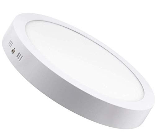 Lampara Plafon Superficie LED Redondo 18W. Color Blanco Frío (6500K). 1600 Lumenes. Driver incluido. A++