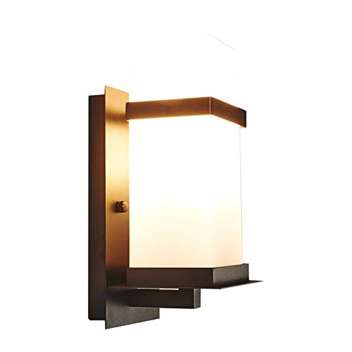 Lcxligang Impermeable lámpara de Pared, a Prueba de Agua Simple luz al Aire Libre Balcón Moderno Pasillo Puerta Exterior de Pared de luz