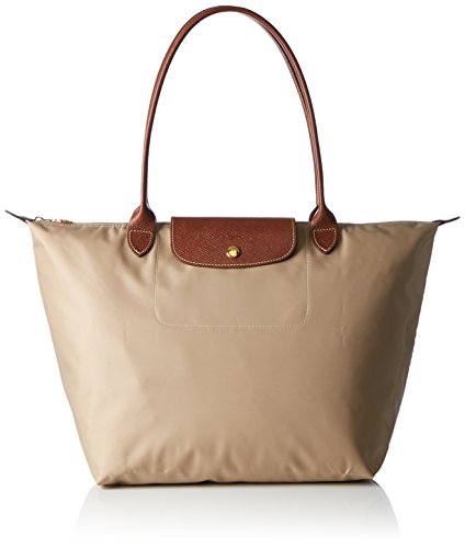 Longchamp - Bolsa de Sintético Mujer, color Beige, talla 19x30x31 cm (B x H x T)