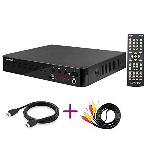 LP-099 Reproductor de DVD (Full HD, HDMI, USB, Multi Region Code Zone Gratis) compatible con DIVX, JPEG y MP3