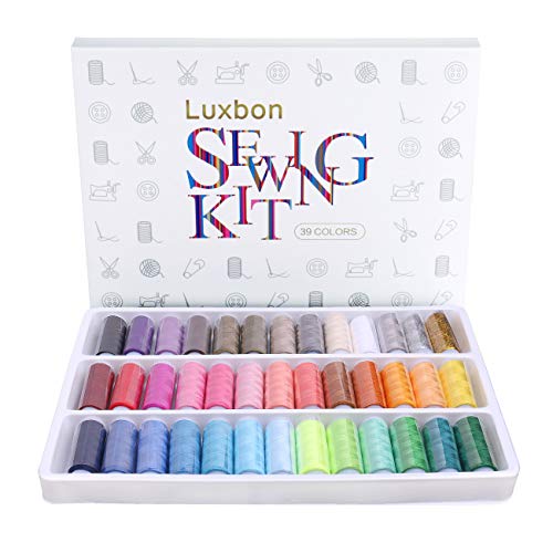 Luxbon Hilos de Coser de Poliéster para Costura 39 Bobinas Surtidas Luxbon Hilos de Coser de Poliéster para Costura 39 Bobinas Surtidas