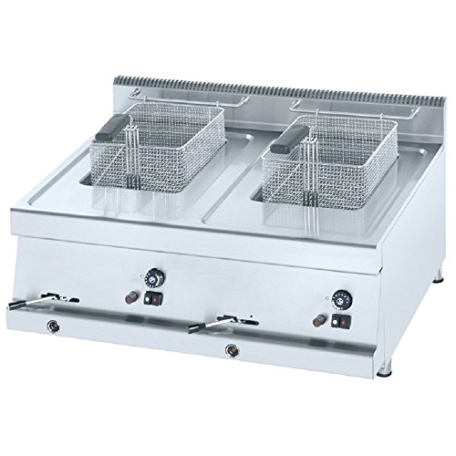 Macfrin 3027L Freidora a Gas Con Dos Cubas de 10 Litros 80X60 Macfrin 3027L Freidora a Gas Con Dos Cubas de 10 Litros 80X60