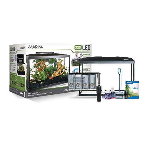 Marina - Kit de Acuario con Iluminación LED 20G, 75 L, 61.4 x 32.2 x 41.9 cm Marina - Kit de Acuario con Iluminación LED 20G, 75 L, 61.4 x 32.2 x 41.9 cm