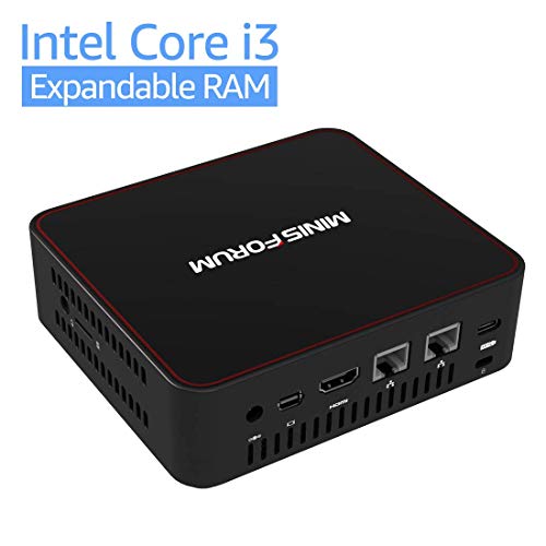 Mini PC U500, Procesador Intel Core i3-5005U, 8GB RAM/128GB SSD, HD Graphics 5500,HDR10, con Sistema de refrigeración y Windows 10 / Ubuntu 18.10, 5 x USB, BT 4.2 4K Salida HDMI Dual