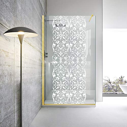 Modern Glass Art Leroy Timeless Regency Classic - Mampara de ducha (8 mm, cristal templado de seguridad, nano, acabado de latón dorado), transparente Modern Glass Art Leroy Timeless Regency Classic - Mampara de ducha (8 mm, cristal templado de seguridad, nano, acabado de latón dorado), transparente