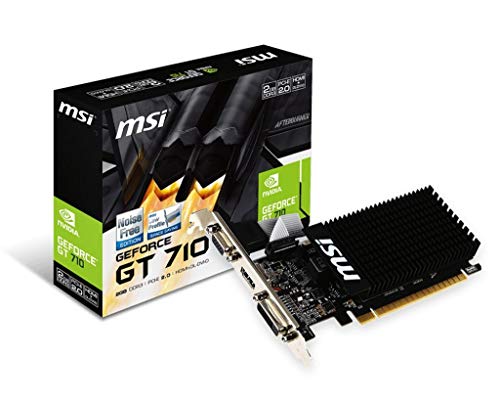 MSI V809-2000R NVIDIA GeForce GT 710 2GB - Tarjeta gráfica (Pasivo, LP/ATX, NVIDIA, GeForce GT 710, GDDR3, PCI Express x8 2.0) MSI V809-2000R NVIDIA GeForce GT 710 2GB - Tarjeta gráfica (Pasivo, LP/ATX, NVIDIA, GeForce GT 710, GDDR3, PCI Express x8 2.0)