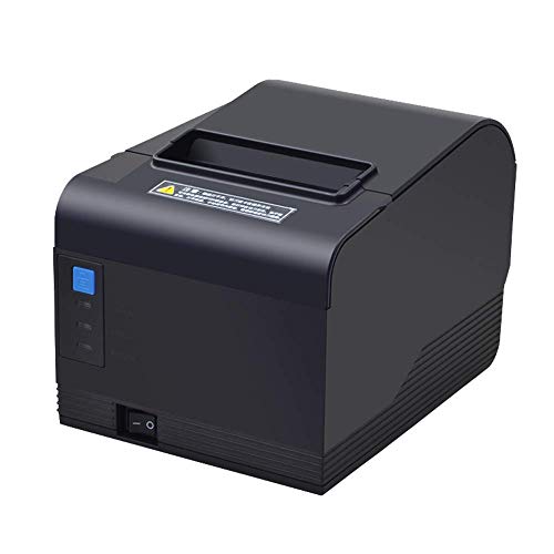 MUNBYN Impresora de Recibo Térmica, Tikitera 80mm Cortador Ticket Auto de Velocidad Alta 300 mm/s ESC/POS USB/Serial/LAN Compatible con Windows