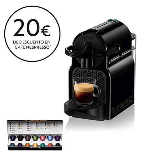 Nespresso De'Longhi Inissia EN80.B - Cafetera monodosis de cápsulas Nespresso, 19 bares, apagado automático, color negro