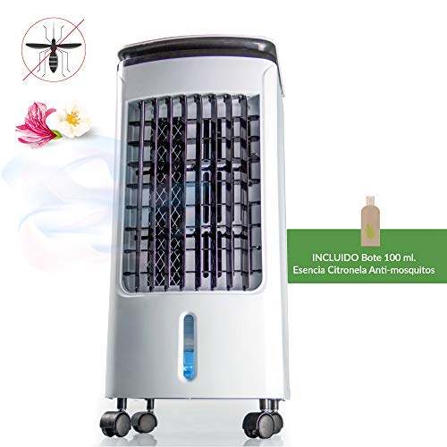 Newteck - Climatizador Portátil Frío Fresh Essence, Ventilador de Torre con Aromatización del Aire, 3 Velocidades, Función Frío, Oscilación 120º, Bajo Consumo (80W). Climatizador Evaporativo sin Tubo