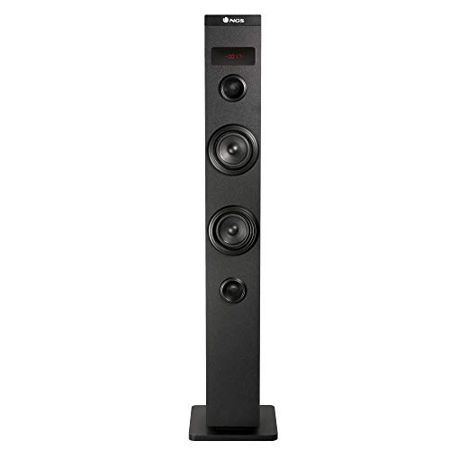 NGS SKYCHARM - Altavoz Torre de Sonido con Bluetooth y Mando a Distancia (50W, USB, Radio FM, AUX). Color Negro NGS SKYCHARM - Altavoz Torre de Sonido con Bluetooth y Mando a Distancia (50W, USB, Radio FM, AUX). Color Negro