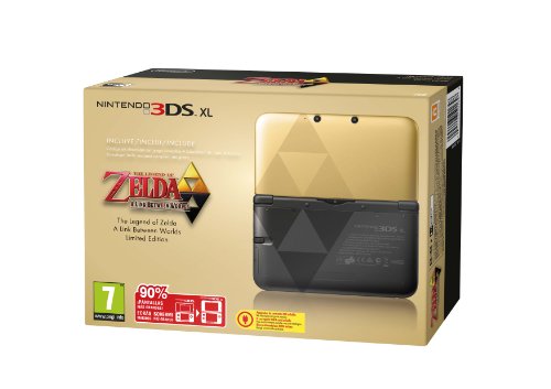 Nintendo 3DS - Consola XL (Edición Especial Limitada Zelda) + Zelda: Link Between Worlds (Código Descarga)