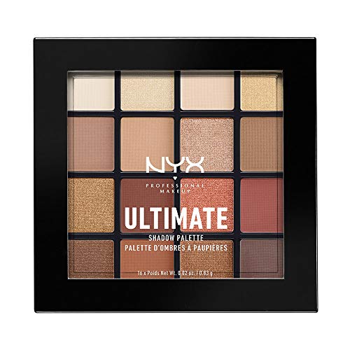 NYX Professional Makeup Paleta de sombra de ojos Ultimate Shadow Palette, Pigmentos compactos, 16 sombras, Acabados mate, satinados y metalizados, Tono: Warm Neutrals NYX Professional Makeup Paleta de sombra de ojos Ultimate Shadow Palette, Pigmentos compactos, 16 sombras, Acabados mate, satinados y metalizados, Tono: Warm Neutrals