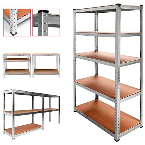 OcioDual Estanteria Metalica Galvanizada 875kg 5 Baldas 180 x 90 x 40cm Ideal Garaje OcioDual Estanteria Metalica Galvanizada 875kg 5 Baldas 180 x 90 x 40cm Ideal Garaje