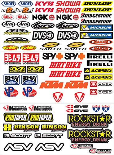 Oferta de juego de autoadhesivos para moto Motocross, panel completo, 73 unidades
