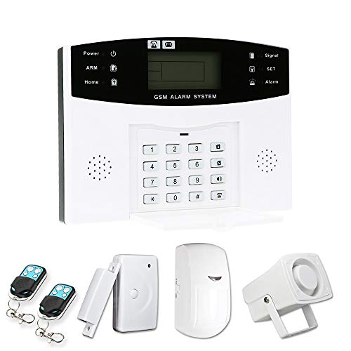 OWSOO 433MHz Sistema de Alarma GSM SMS, Sistema de Alarma Inalámbrico, Soporta Control Remoto de Phone APP, Alarma de SMS/ Marcación, Intercomunicador por Teléfono, Temporización de Armado/Desarmado OWSOO 433MHz Sistema de Alarma GSM SMS, Sistema de Alarma Inalámbrico, Soporta Control Remoto de Phone APP, Alarma de SMS/ Marcación, Intercomunicador por Teléfono, Temporización de Armado/Desarmado