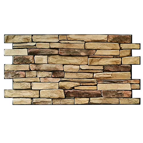 Panel de imitación de piedra de PVC, grosor 0,4 mm, efecto pizarra natural, 98 x 48 cm Panel de imitación de piedra de PVC, grosor 0,4 mm, efecto pizarra natural, 98 x 48 cm