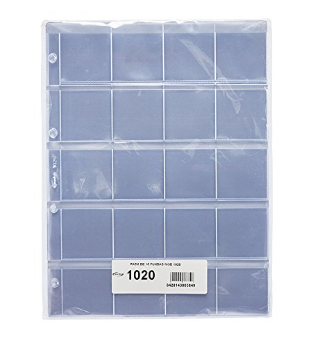 Pardo 102000 - Pack de 10 fundas para colección variada, 20 alojamientos Pardo 102000 - Pack de 10 fundas para colección variada, 20 alojamientos
