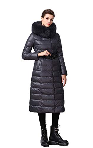 Parka Mujer, Chaqueta Alargada Engrosada Yalargada Largo sobre La Rodilla, Simulación De Cuello De Piel De Conejo De Zorro con Nutria, Abrigo De Invierno Impermeable para Mujer Parka Mujer, Chaqueta Alargada Engrosada Yalargada Largo sobre La Rodilla, Simulación De Cuello De Piel De Conejo De Zorro con Nutria, Abrigo De Invierno Impermeable para Mujer