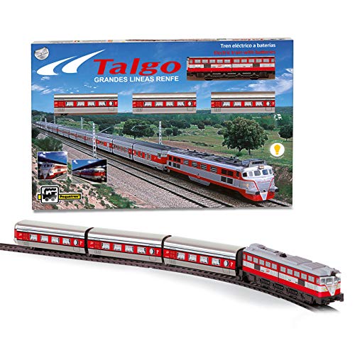 PEQUETREN- Tren Talgo articulado con desvíos, Color Rojo (508) PEQUETREN- Tren Talgo articulado con desvíos, Color Rojo (508)