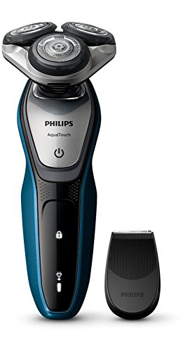 Philips AquaTouch S5420/06 - Afeitadora eléctrica, sin cable, uso en húmedo y seco, 45 min de uso/1 h carga, con tapa protectora del cabezal, battery-powered, color azul Philips AquaTouch S5420/06 - Afeitadora eléctrica, sin cable, uso en húmedo y seco, 45 min de uso/1 h carga, con tapa protectora del cabezal, battery-powered, color azul