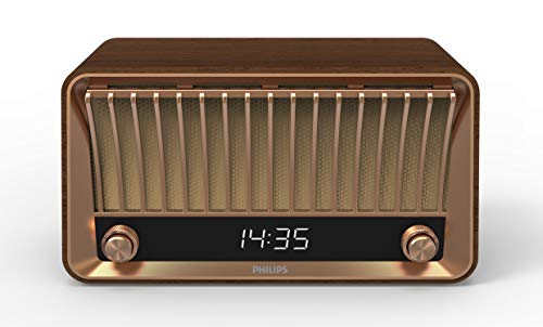 Philips Radio VS700/10 Bluetooth Dab+ Radio (Bluetooth, Dab+, 2 Altavoces de Banda Ancha, Sistema Bass-Reflex, 20 vatios), Color marrón