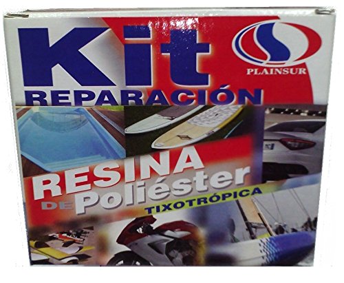 Plainsur - Kit De Reparacion Resina De Poliester Mas Fibra De Vidrio Plainsur - Kit De Reparacion Resina De Poliester Mas Fibra De Vidrio