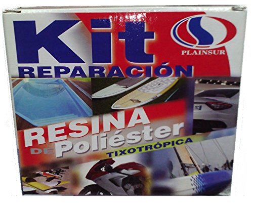 Plainsur - Kit De Reparacion Resina De Poliester Mas Fibra De Vidrio