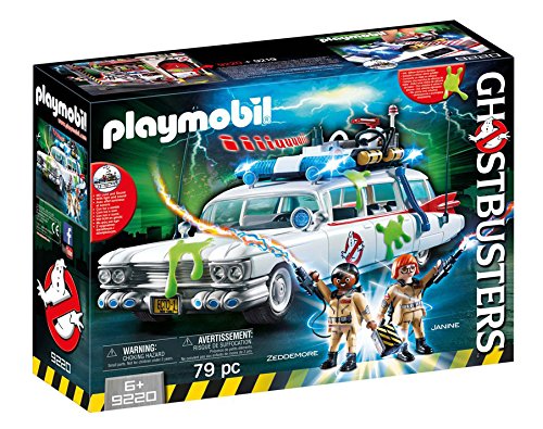 PLAYMOBIL Ghostbusters Ecto-1 con Módulo de Luz y Sonido, a Partir de 6 Años (9220)