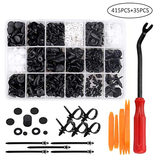 Remaches Plastico, Preciva Clips Coche para Guardabarros Coche, Plastico Panel, etc ( 415 Pcs ) Remaches Plastico, Preciva Clips Coche para Guardabarros Coche, Plastico Panel, etc ( 415 Pcs )
