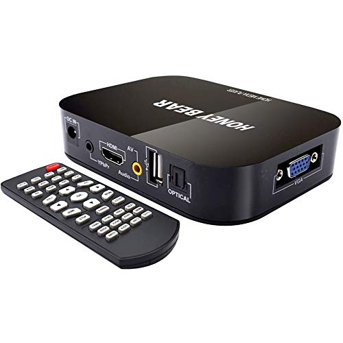 Reproductor multimedia HD 1080, soporta unidades de disco duro externo de 2TB, disco U, lector de tarjetas SD/MMC, conectores de HDMI ,VGA y AV Reproductor multimedia HD 1080, soporta unidades de disco duro externo de 2TB, disco U, lector de tarjetas SD/MMC, conectores de HDMI ,VGA y AV