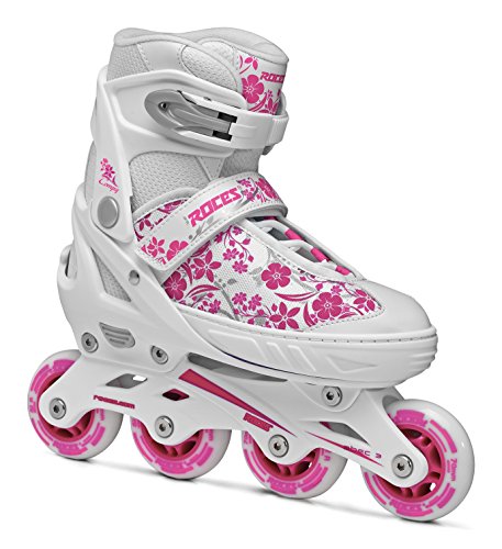 Roces Compy 8.0 - Patines en línea para niña, color Blanco (White-Violet), talla 30-33