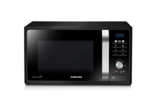 Samsung MG23F301TAK/EC - Microondas con grill, 800W/1100 W, 23 litros, interior cerámico Enamel, sistema de ondas TDS, color Negro