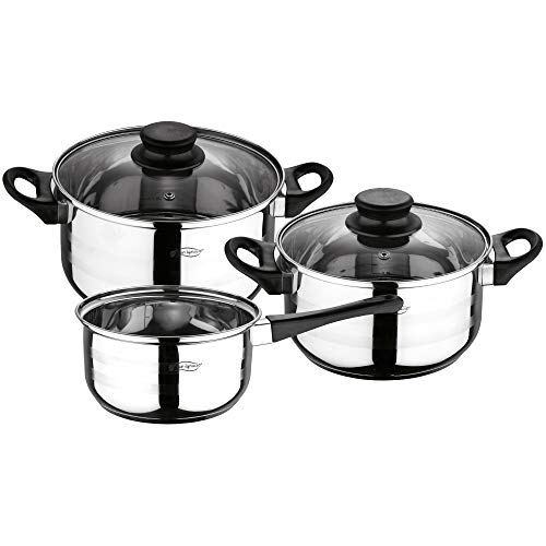 San Ignacio SG-8050 - Batería de Cocina, Acero Inoxidable, Plateado, 3 cuerpos San Ignacio SG-8050 - Batería de Cocina, Acero Inoxidable, Plateado, 3 cuerpos