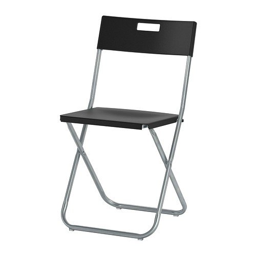 Silla Plegable Grunde de Ikea, Negro